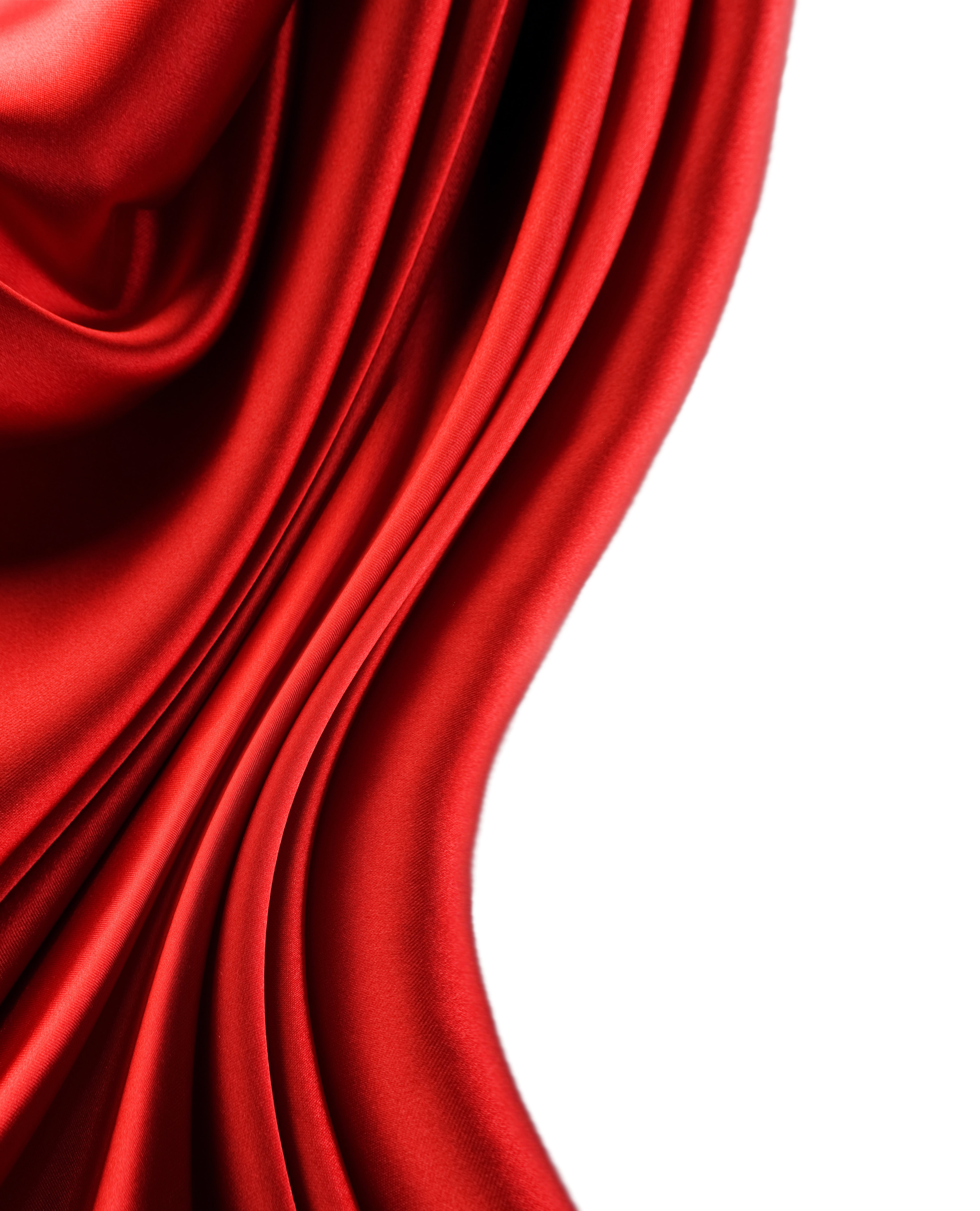 красная ткань на белом фоне, шелк, скачать фото, фон, текстура, red satin texture background