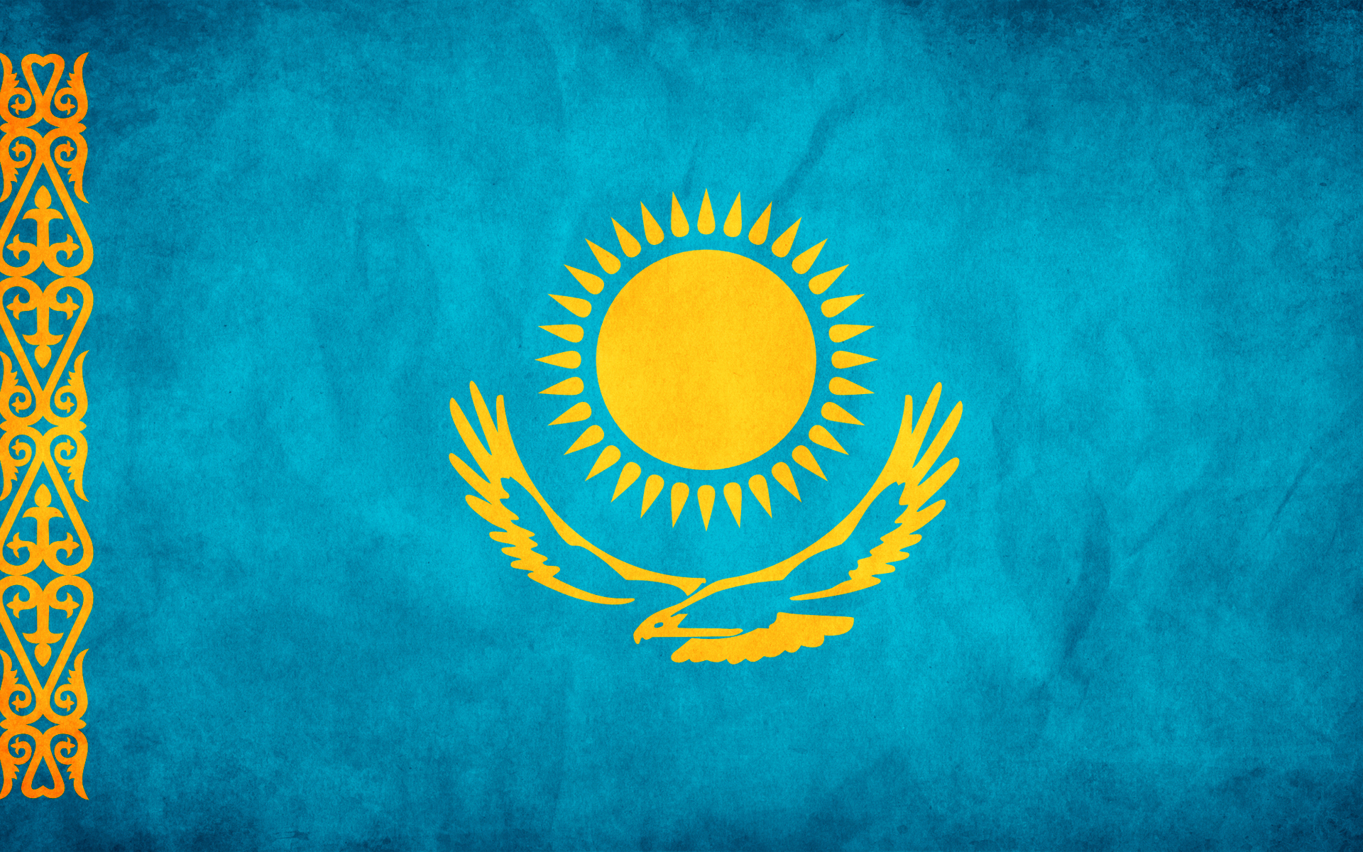 flag, texture flag, background, flag background, Kazakstan