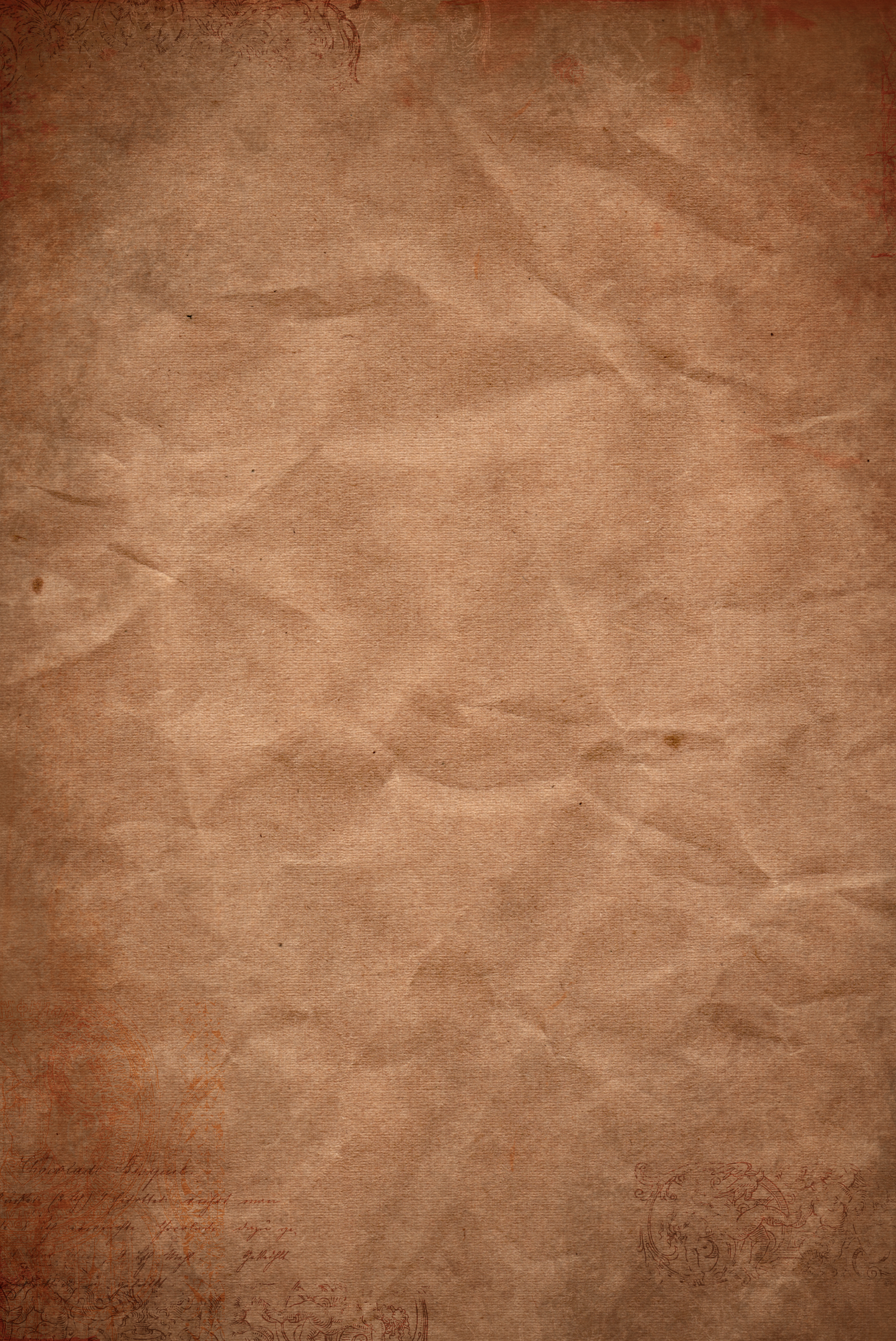 old brown creased paper texture background