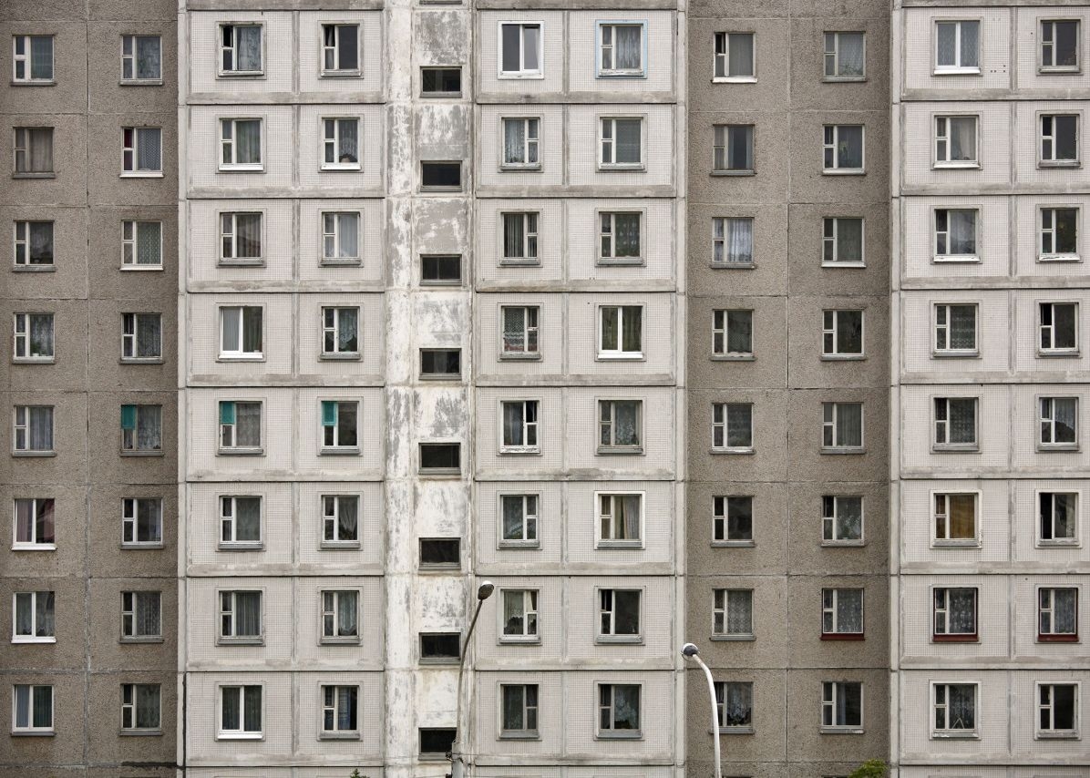 Russian buildings texture background doomer